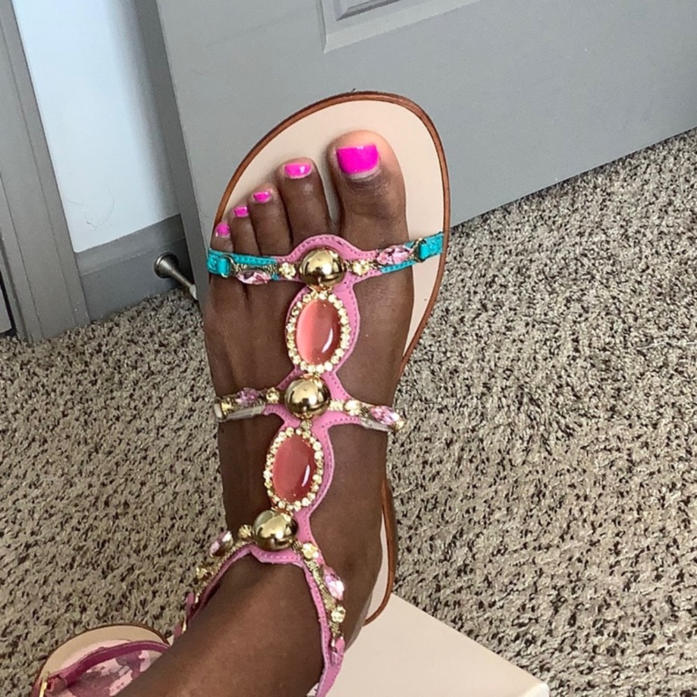 🤩 BCBGeneration Jeweled Sandals 🤩 - Picture 3 of 10
